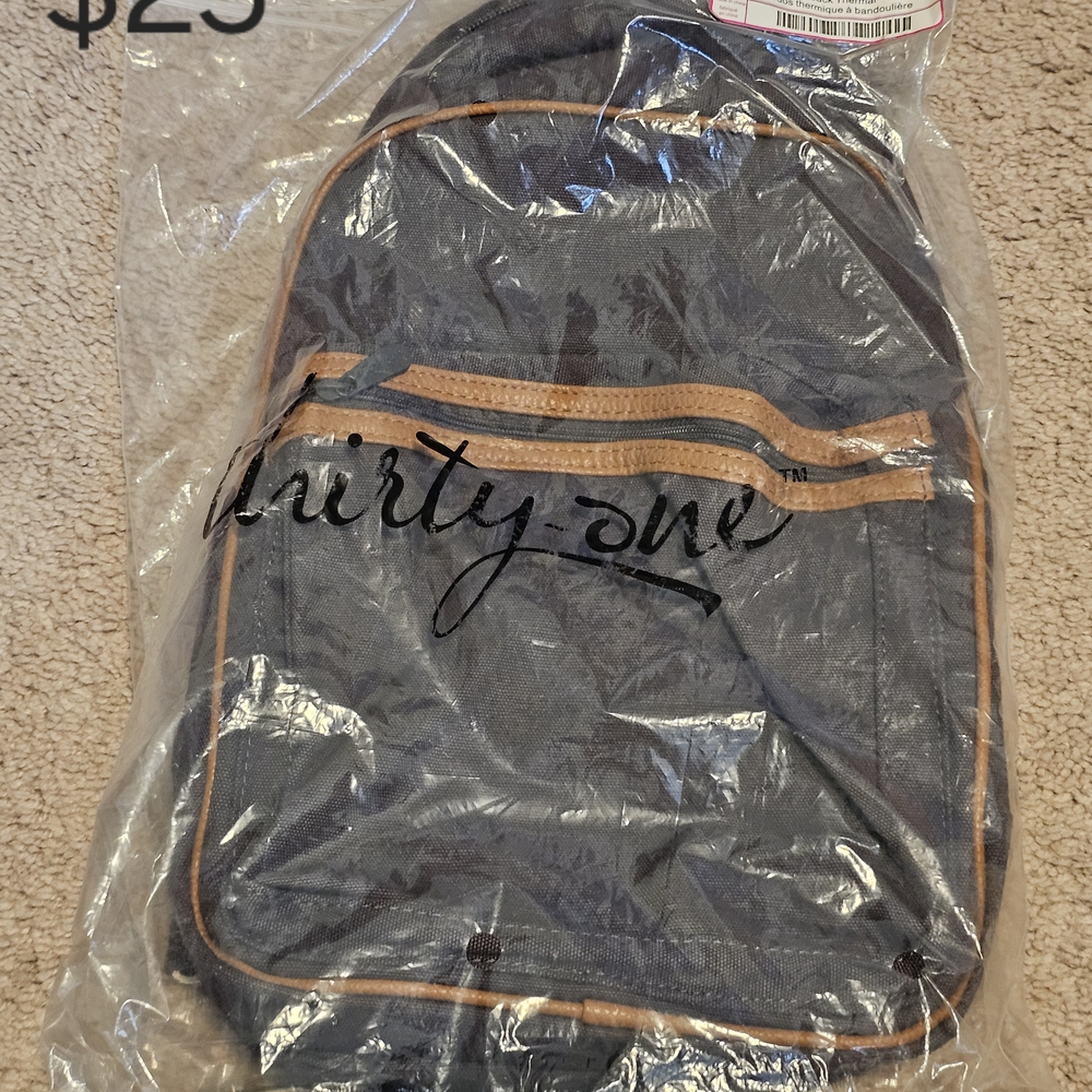 Thirty-One Modern Canvas Daypack with Camel Leather Trim